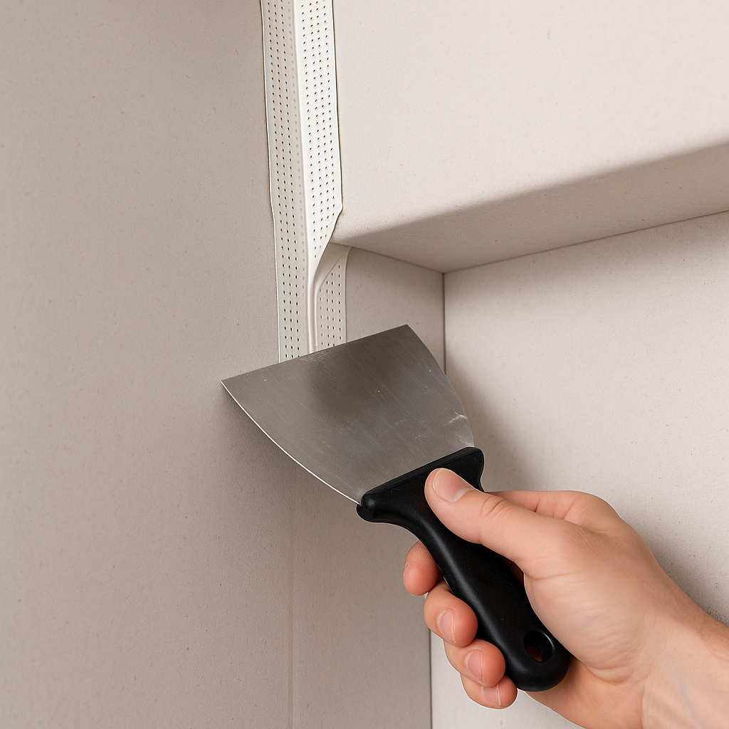 corner tape application